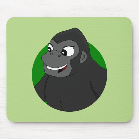 Tapis De Souris Carte souris de dessin de Gorilla (Devant)
