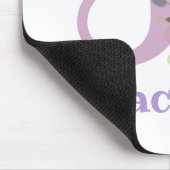 Tapis De Souris Carte Souris Initial Plus Nom & Fleurs Design (Coin)