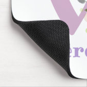 Tapis De Souris Carte Souris Initial Plus Nom & Fleurs Design (Coin)