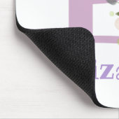 Tapis De Souris Carte Souris Initial Plus Nom & Fleurs Design (Coin)