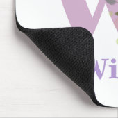 Tapis De Souris Carte Souris Initial Plus Nom & Fleurs Design (Coin)