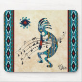 Tapis De Souris Carte souris Turquoise Kokopelli (Devant)