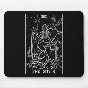 Tapis De Souris Carte Star Tarot Halloween Mermaid Gothic Witch