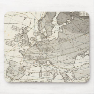 Tapis De Souris Carte statistique botanique de l'Europe