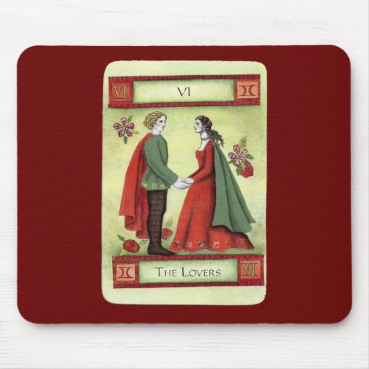 Tapis De Souris Carte tarot "Les Amoureux" (Devant)
