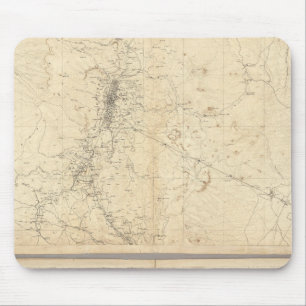 Tapis De Souris Carte topographique de la région minière de Wash