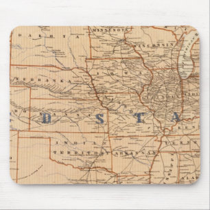 Tapis De Souris Carte topographique des États-Unis