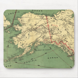 Tapis De Souris Carte vintage de l'Alaska (1900)