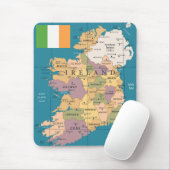 Tapis De Souris Carte vintage de l'Irlande (Avec souris)