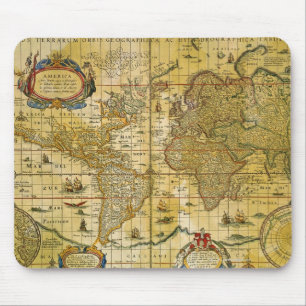 Tapis De Souris Carte vintage du monde