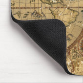 Tapis De Souris Carte vintage du monde (Coin)