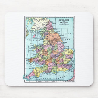 Tapis De Souris Carte vintage - l'Angleterre et le Pays de Galles