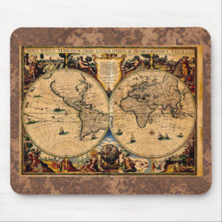 Tapis De Souris Carte vintage Nova totius terrarum 1625