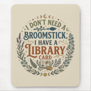 Tapis De Souris Cartes de bibliothèque de bibliothécaire ensorcelé