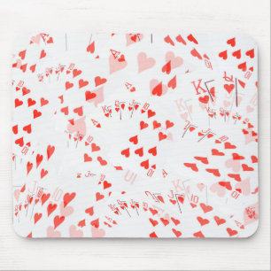 Tapis De Souris Cartes de Poker Coeurs Motif de vidange droit,