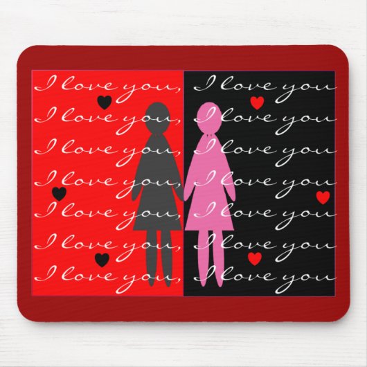 Tapis De Souris Cartes et cadeaux de Saint-Valentin (Devant)