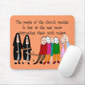 Tapis De Souris Cartes et cadeaux drôles de nonnes (Avec souris)