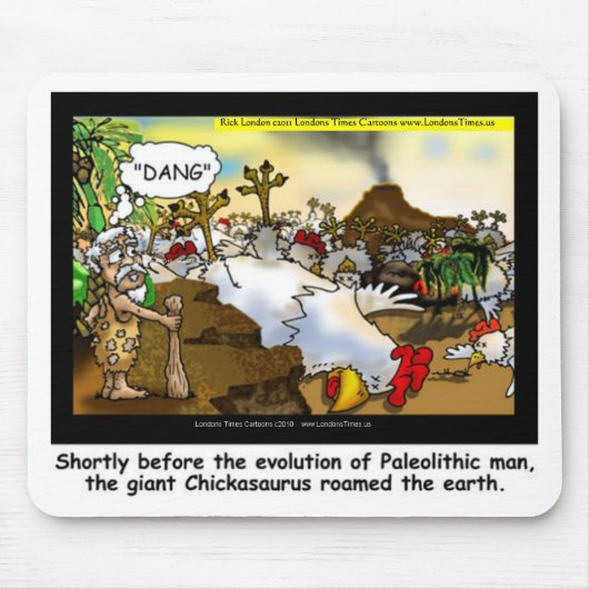 Tapis De Souris Cartes Tee - shirts pour poulets amusants (Chickas (Devant)