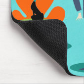 Tapis De Souris Cartographie de l'âge de l'espace rétro Couple Mou (Coin)