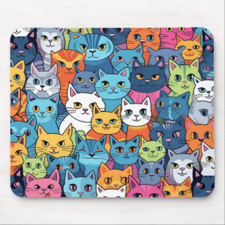 Tapis De Souris Cartographier la souris face chat