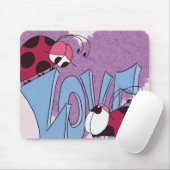 Tapis De Souris Carton adorable Ladybug Love (Avec souris)