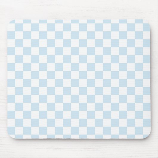Tapis De Souris Carton bleu pastel et blanc (Devant)