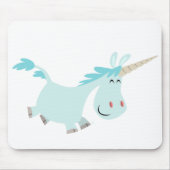 Tapis De Souris Carton bleu Unicorn mousepad (Devant)