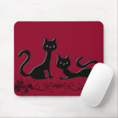Tapis De Souris Carton de Kittens noir VII Mousepad (Avec souris)