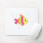 Tapis De Souris Carton de poisson mignon (Avec souris)