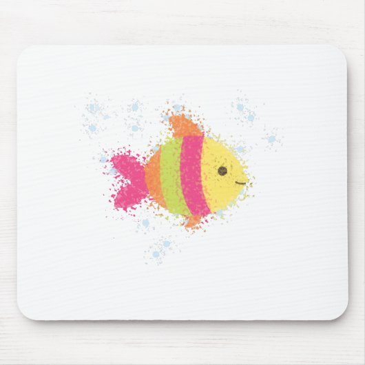 Tapis De Souris Carton de poisson mignon (Devant)