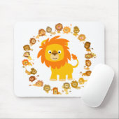 Tapis De Souris Carton Lion Mandala mousepad (Avec souris)