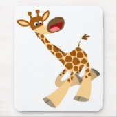 Tapis De Souris Carton mignon Ambling Giraffe Mousepad (Devant)