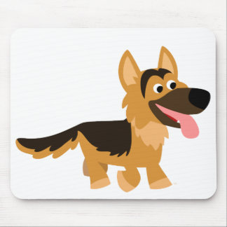 Tapis De Souris Carton mignon berger allemand chien mousepad