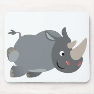 Tapis De Souris Carton mignon Chargement Rhino Mousepad