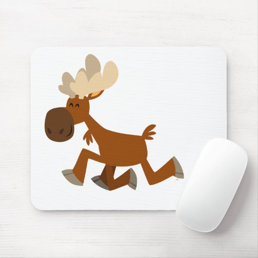 Tapis De Souris Carton mignon Merry Moose Mousepad (Avec souris)