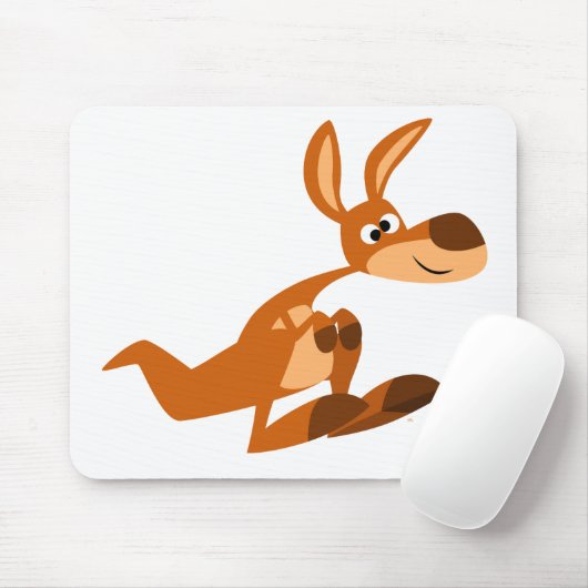 Tapis De Souris Carton mignon Silly Kangaroo Mousepad (Avec souris)