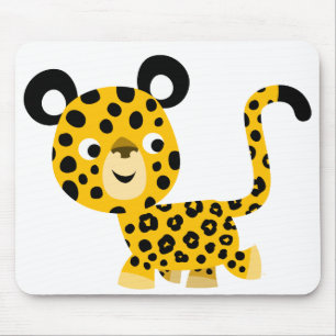 Tapis De Souris Carton mignon souriant léopard Mousepad