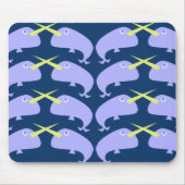 Tapis De Souris Carton violet Narwhal Paire Caractère Conception (Devant)