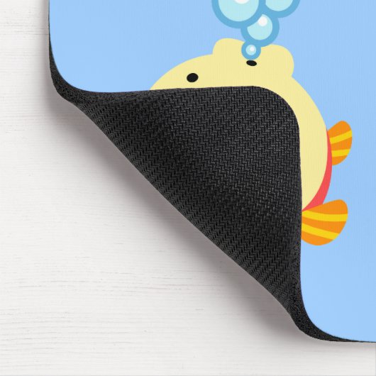 Tapis De Souris Cartoon à bulle mignon Poisson Mousepad (Coin)