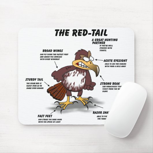 Tapis De Souris Cartoon à queue rouge (Avec souris)