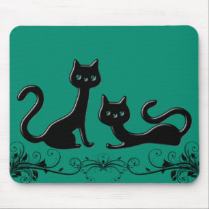 Tapis De Souris Cartoon Black Kittens IV Mousepad