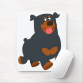 Tapis De Souris Cartoon de jeu mignon Rottweiler Mousepad (Avec souris)
