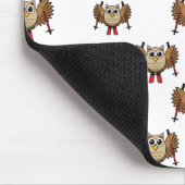 Tapis De Souris Cartoon de ski de Chouette (Coin)