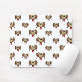 Tapis De Souris Cartoon de ski de Chouette (Avec souris)