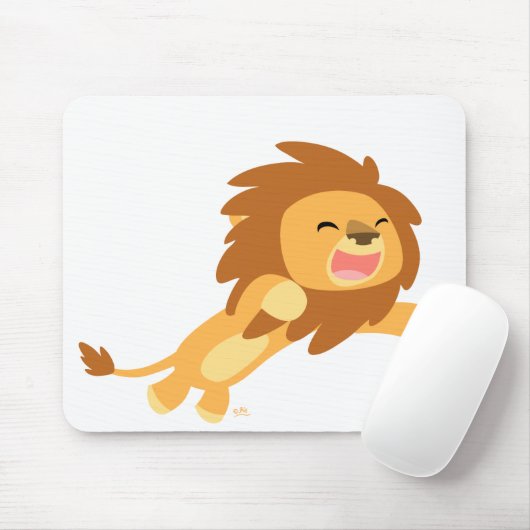 Tapis De Souris Cartoon Joyeux Lion mousepad (Avec souris)