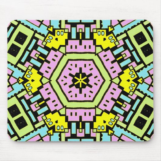 Tapis De Souris Cartoon Kaleidoscope 01 (Devant)