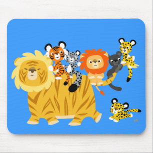 Tapis De Souris Cartoon Liger et amis mousepad