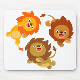 Tapis De Souris Cartoon Lions Mousepad sans poids