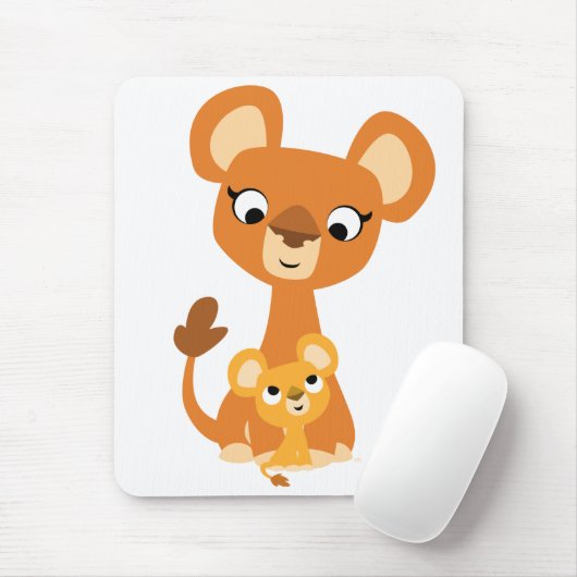 Tapis De Souris Cartoon mignon Mère Lion et mousepad (Avec souris)