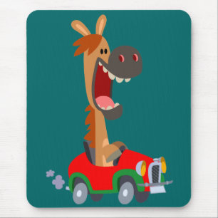 Tapis De Souris Cartoon Motorisé mignon Cheval Mousepad